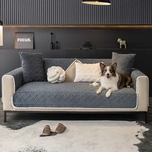 Pet-Friendly Sofa Cushion Non-Slip All-Season Universal Modern Simple Design, Living Room Bedroom Decor, Cat Dog Use, Couch Cover