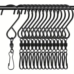 12pcs Stainless Steel Swivel Hooks - Perfect for Garden Wind Spinners & More!