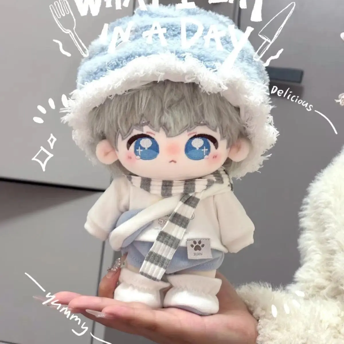 Cute Kawaii Cotton Doll Clothes Set Suitable for 10cm/20cm Cotton Plush Toy Replacement Clothing Set