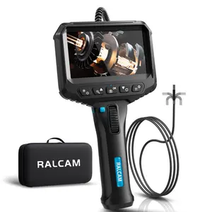 Ralcam 180° Articulating Borescope, 6.2mm/0.24in Slim Probe, Steering Wheel 2 Ways Inspection Camera with High Lumen LED Beads Light, 3.3FT  Semi-rigid Snake Tube for Automotive, HVAC, Mechanics.