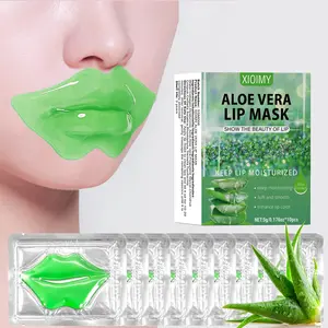 10pcs Aloe Vera & Collagen Lip Mask Set, Intense Moisturizing Care, Softening & Plumping Lips, Deep Hydration, Soothing Formula, Nourishing