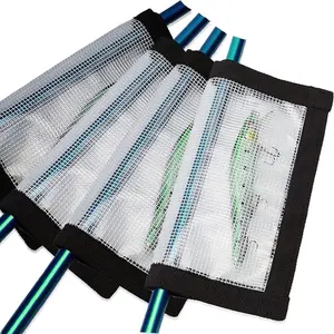 4-8 Pack Fishing Lure Wraps, Resistant Clear PVC Lure Covers for Rod Fabric Hook Protectors