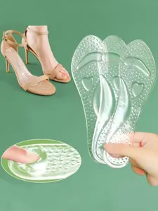Transparent Clear Silicone Insoles, Anti-slip High Heel Insoles, Soft Comfortable Shoes Insoles for Women, Shoes Accessories for High Heels, Sandals and Other Footwear, Footwear Compatibility