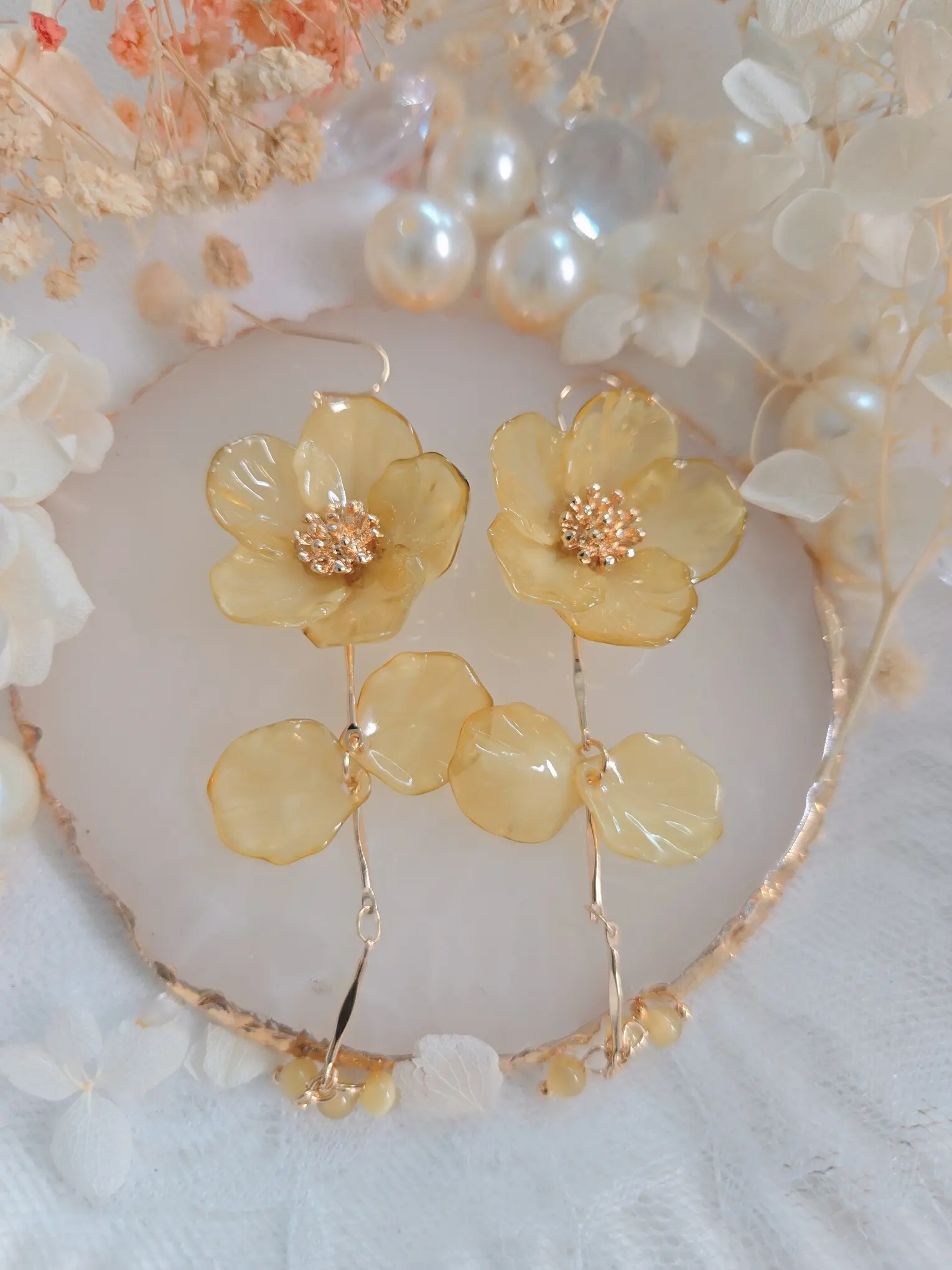 PINKme Lovely Flower Long 3.5in Drop Earring - Modern Style and Versatile for Any Occasion