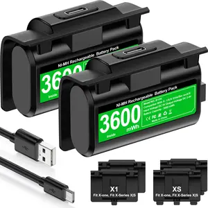 Rechargeable Xbox Controller Battery Pack,2x3600mWh Xbox One Controller Battery Play and Charger kit for Xbox Series X/S Remote