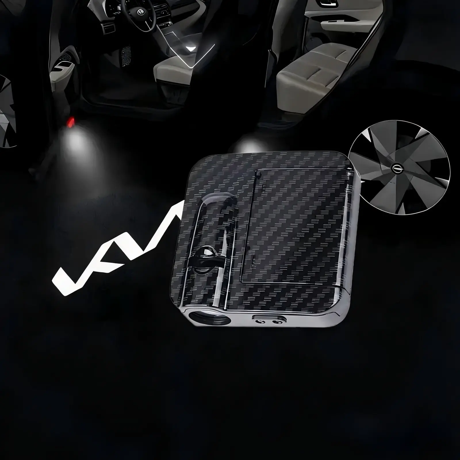 2pcs for New Kia Sensor Door Light accessories Projector LED Light This product card also has 35 different brand car model light projectors to choose from