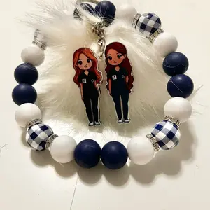 Beautiful Keychain. Trendy Cute Design with Sturdy Wire & Colorful Beads