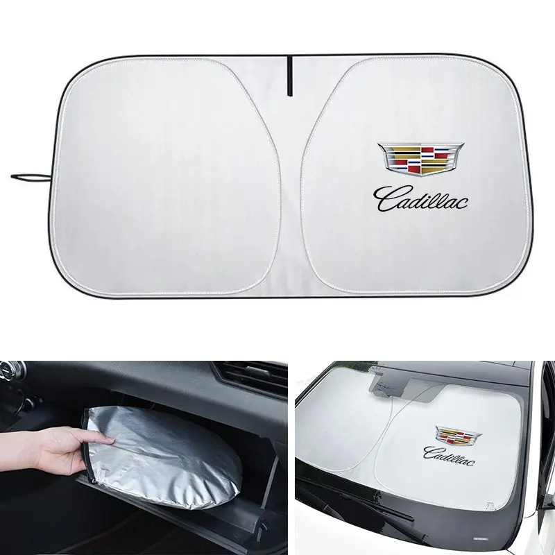 Cadillac Ats Bls Ct4 Ct5 Ct6 Cts Ext Sls Sts Xt4 Xt5 Xt6 Xts Reflective Car Windshield Sunshade, Car Sunshades For Windshield, Protects Car Interior, Universal Fit Design