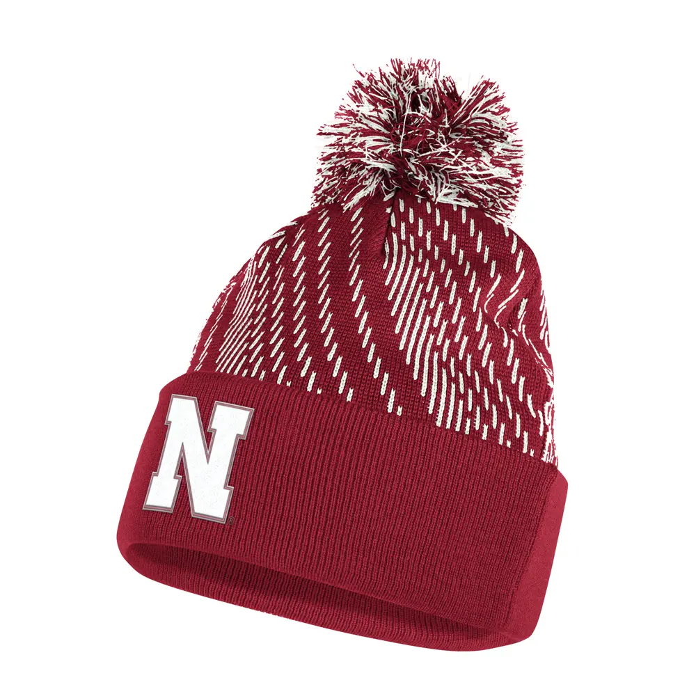 adidas Mens Nebraska Cornhuskers Players Cuff Beanie Casual - Red