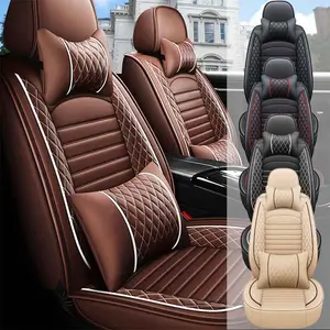Front & Rear Full Set 5 Seats Car Seat Covers Universal Cushion Protector Cover