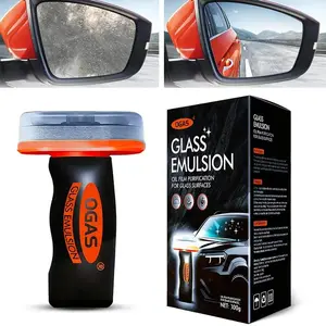 TurboGo Automotive Windshield Oil Film Eraser Wand Pro Kit - Glass Cleaner, Sponge Included - Streak-Free Rain Repellent Prep Solution