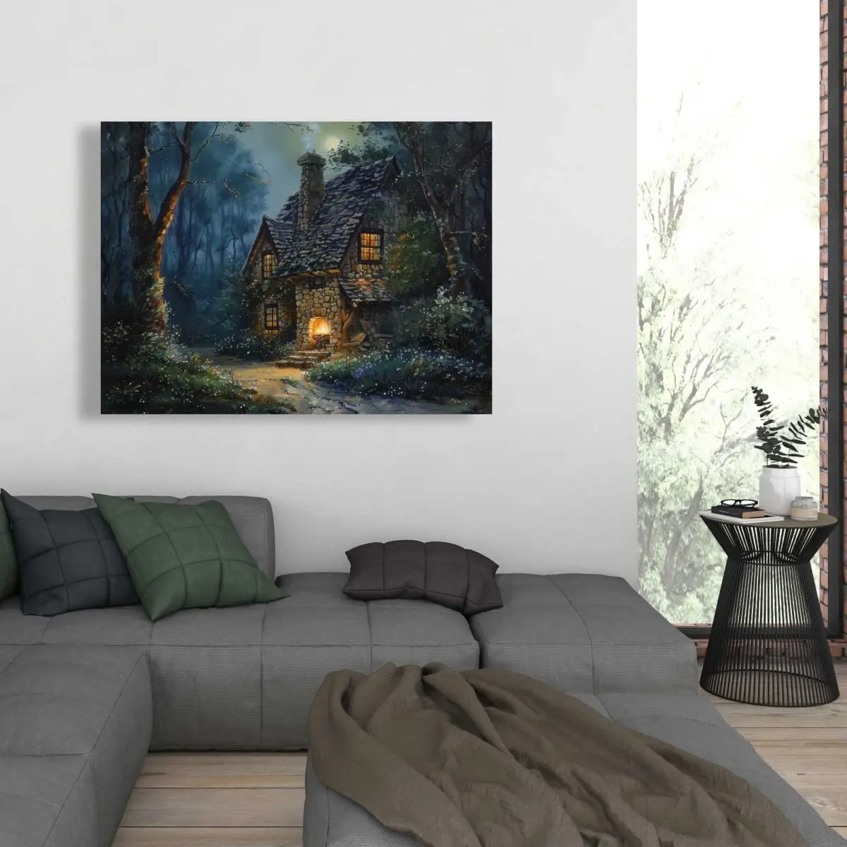 Begin Home Decor C1RC364868KAFP 36 x 48 in. Hidden Shack - Turquoise Canvas Art for Home Decor