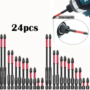 Magnetic Screwdriver Set with Drill Bits, Torx, Anti-Slip Strong Magnetic Tips, Shockproof Metal Structure, Color Coded (/)