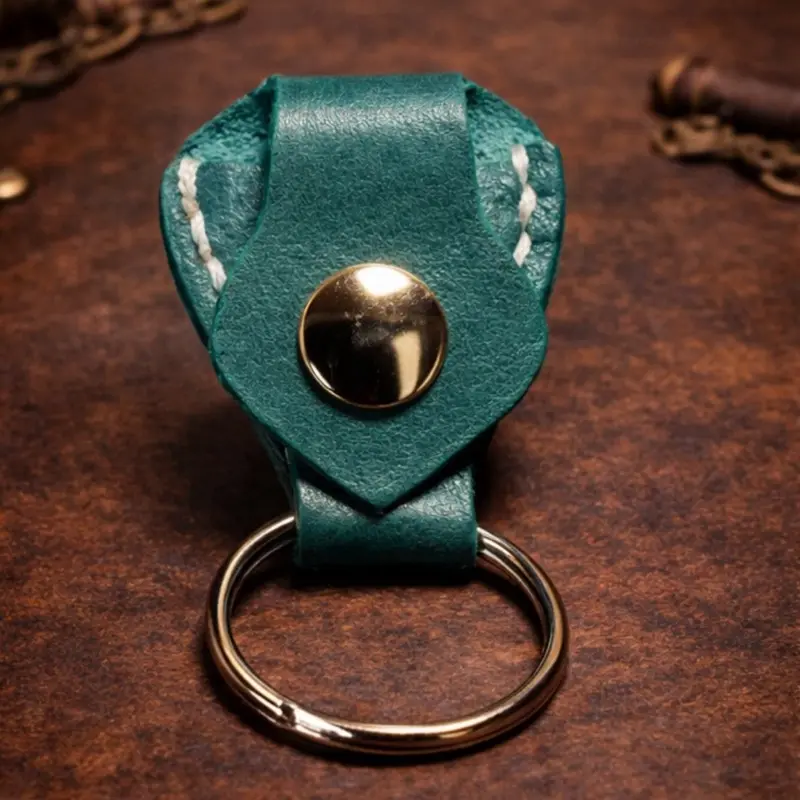 Leather keychain Pick holder