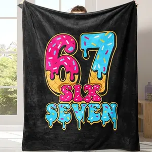 six sevenSoft Flannel Blanket for Sofa Bed, Warm and Comfortable Nap Blanket, Lightweight Travel Camping Cover, Home Office Chair Bed Throw Christmas gifts