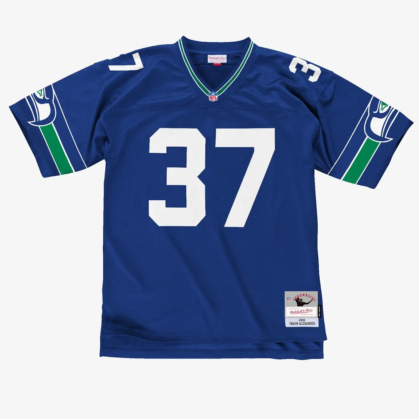 Men's Shaun Alexander Royal Seattle Seahawks 2000 Legacy Jersey NFL Throwback Mitchell & Ness