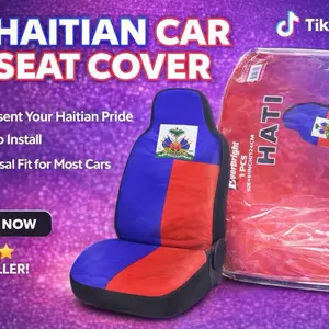 Haitian Car Seat Cover - Show Your Haitian Pride with Universal Fit for Most Cars - Easy Install - 1 PCS - 50x48 INCH/124CM