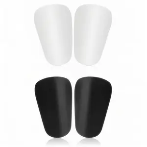 4pcs Extra Mini Soccer Shin Guards, 3.94x2.36in Comfortable Small Football Shin Pads Protective Equipment for All Ages Boys Girls Women Men Wear with Grip Socks