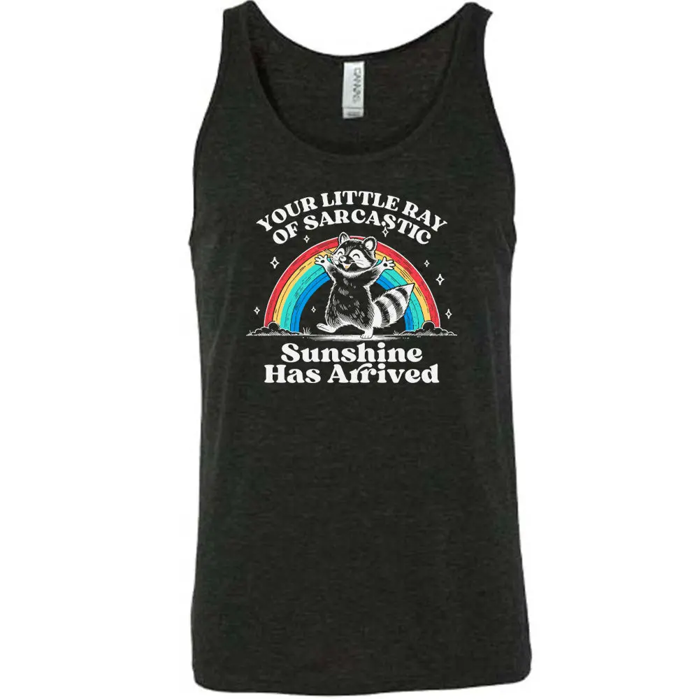 C V G Sarcastic Sunshine Unisex Workout Shirt, Fun Graphic T-Shirt & Tank Top Alternative with Comfortable Loose Fit Core Sleeveless Tank Sportswear Tank Top Sleeveless Sports Tops Sleeveless Gym Tops