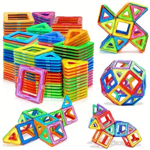 Large Magnetic Building Set Blocks DIY Toy with Wheels, Designer Construction Learning Toy for Boys and Girls, Creative Build Birthday Gift