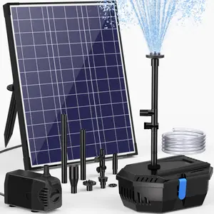 NFESOLAR Solar Pond Filter Fountain, 20W Solar Pond Pump with Pond Filter, 16.4FT Cord, 6.6FT Tubing for Outdoor Small Pond, Fish Tank, Pool, Garden Waterscape