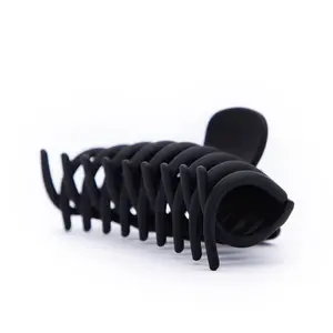 Recycled Plastic Large Claw Clip, Oversized Matte Hair Clips for Women, Large Hair Claw Clips & Jaw Clips, Big Claw Clips for Thick Hair, Claw Hair Clips for Girls (Black)