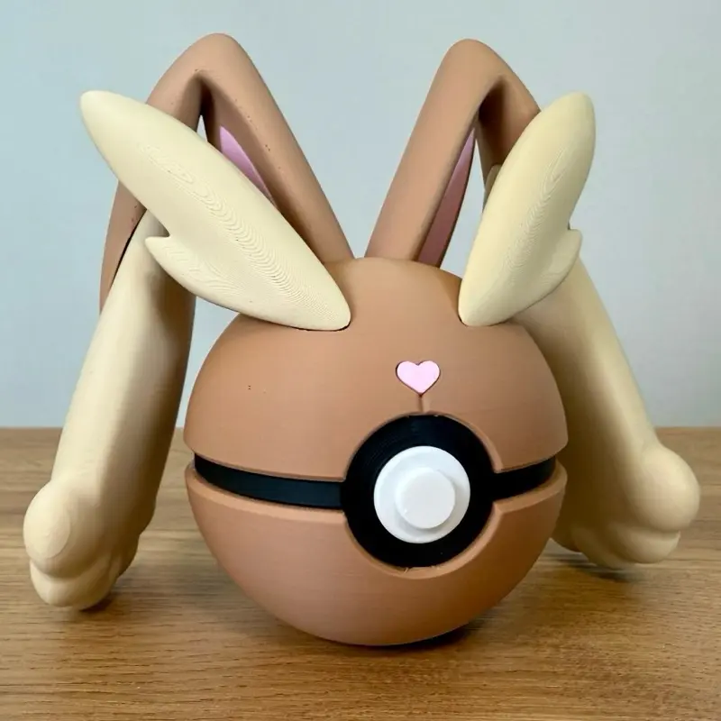 Lopunny Ball - Made to Order, High-Quality PLA, 3D Printed Pokeball Figure