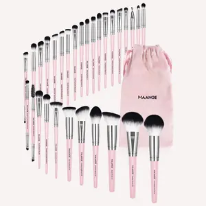 Makeup Brush Set with Pouch, Cosmetic Brush Set, Brush Makeup Kit, 30pcs Versatile Soft Makeup Brushes for Foundation, Powder, Concealers, Eye Shadows, Brushes with Soft Bristles for Beginners