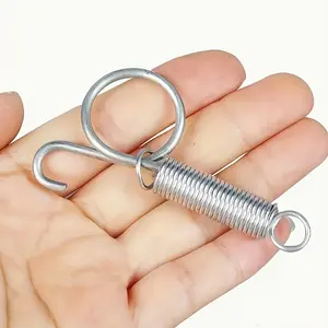 20pcs Stainless Steel Spring Lock Hooks, Safety Latch, Easy One-Hand Operation, Durable Metal Structure, for Pet Cages, Rabbit Hutches, Birdcages