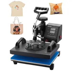 VEVOR Large-Size Swing-Arm Heat Pressing Machine, 12x10In (30x23cm) with LCD Control, Heat Transfer Sublimation Tool for T-Shirts