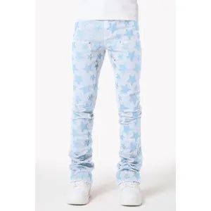 Aqua Blue Stars Denim (Aqua-Blue-Stars-Denim