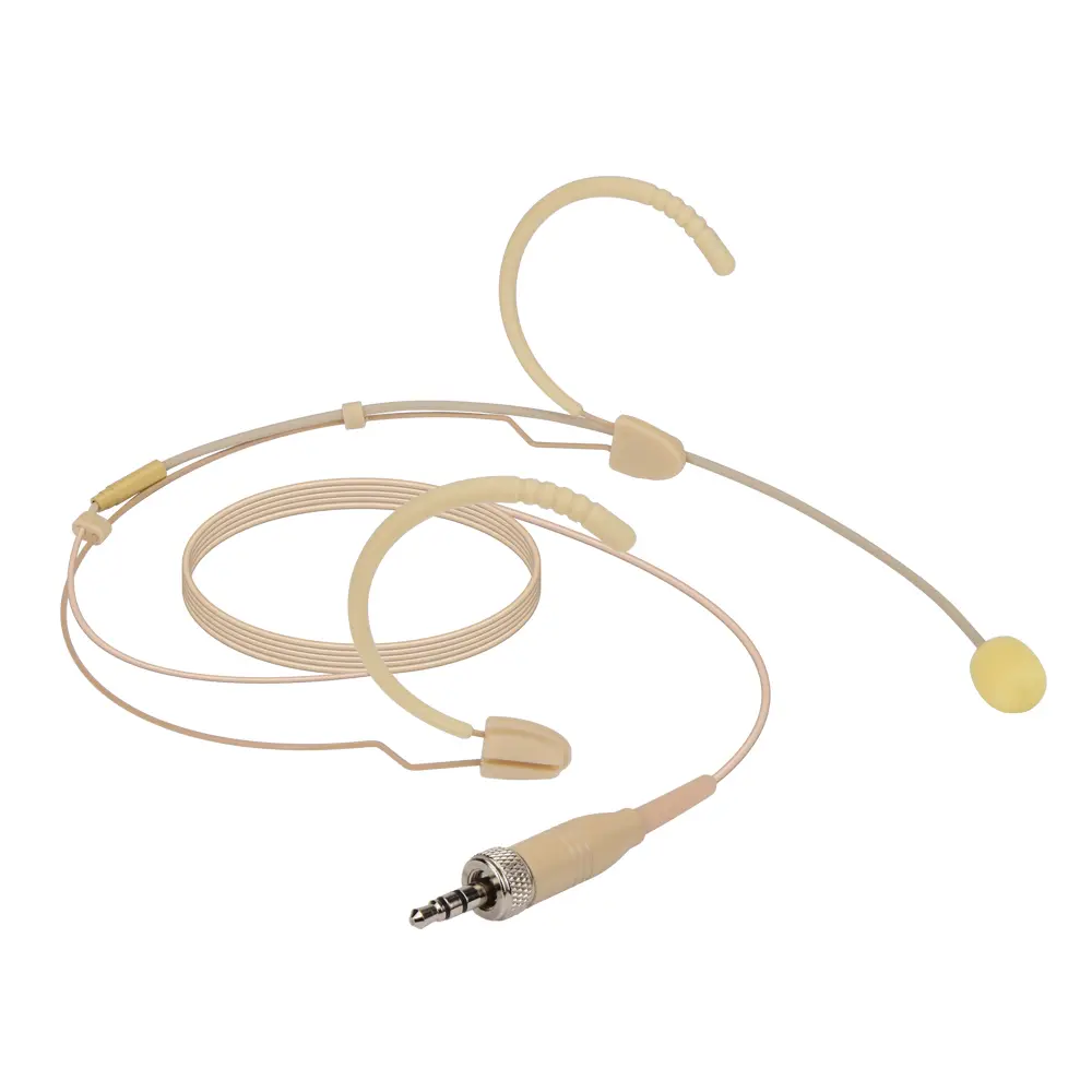 Earhook Headset Microphone, Portable Omnidirectional Wired Headworn Condenser Mic for Sennheiser Wireless System Bodypack Transmitter, Stage Performers, 3.5mm Female Screw Plug