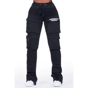 Norika Black Stacked Track Pant