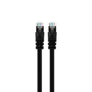 Cat5e Ethernet Patch Cable - Snagless RJ45, Stranded, 350Mhz, UTP, Pure Bare Copper Wire, 24AWG - Black