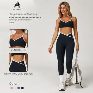 FENGBAY Women's Solid Color Crop Sports Cami Top & High Waist Leggings Set, Breathable Comfortable Sports Outfits for Yoga Gym Workout Running, Ladies Sportswear for Summer,yoga tracksuit set