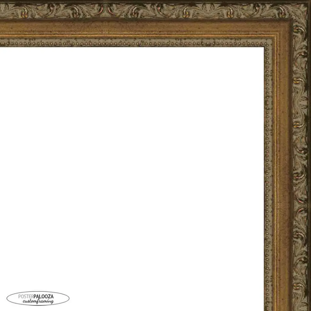 20x26 Sculpted Gold Picture Frame - UV Acrylic, Foam Board Backing, Hanging Hardware