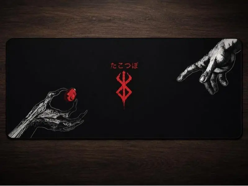 Berserk Brand of Sacrifice Desk Mat | Guts Anime Mouse Pad, Eclipse Symbol Gaming Desk Mat, Dark Fantasy Mousepad