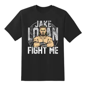 Jake Logan "Fight Me" T-Shirt - Officially Licensed Black Cotton Tee for Wrestling Fans