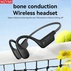 MZYMI i18Pro Bone Conduction Headphones IPX6 Bluetooth Earbuds Open-Ear Clip-On with 15H Battery Life Waterproof Ergonomic Hook Design for Daily Wear Halloween Christmas Gift