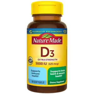 Vitamin D3 Extra Strength 5000 IU (125 mcg) Softgels