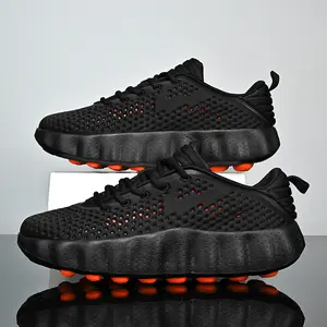 Men’s Chunky Platform Sneakers, Breathable Perforated Casual Walking Shoes, Gorpcore Aesthetic Trainers
