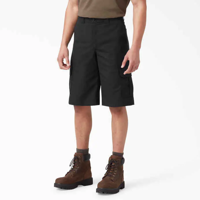 Dickies Men's Flex Loose-Fitting Knee-Length Cargo Shorts - 13" Inseam, Casual, Comfortable Fabric, Moves With You, Multiple Pockets, Pleated Pockets Add Style, Workwear & Casual Wear
