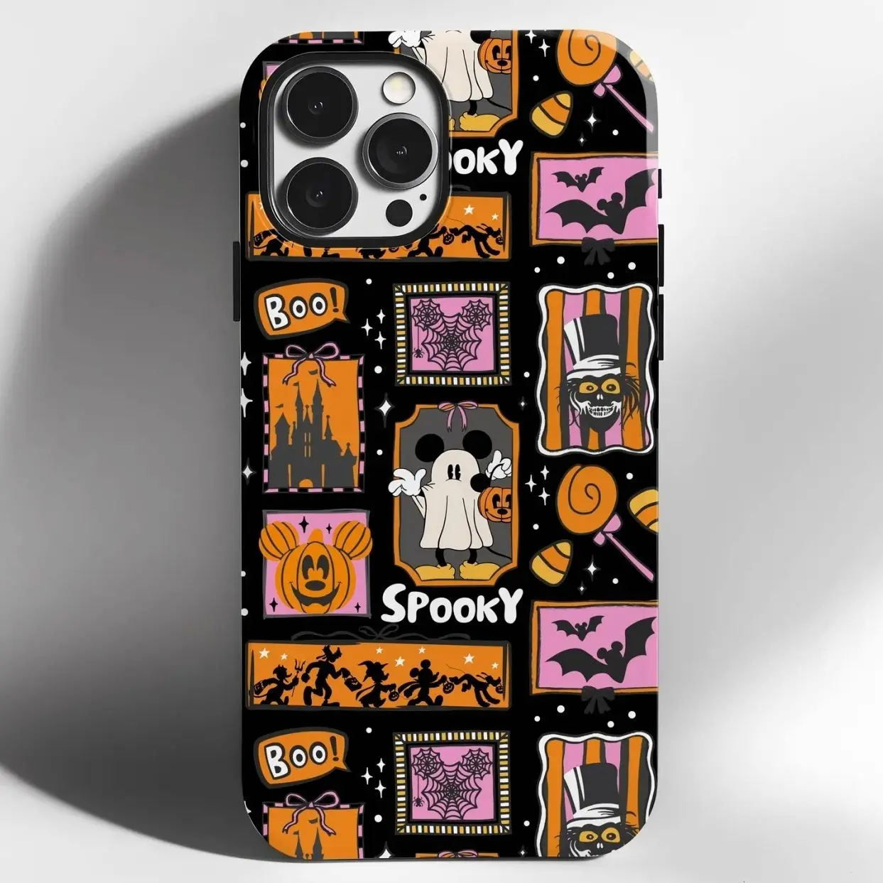 Halloween MagSafe Phone Case for Disney Fan- Trick or Treat Design, Halloween Accessory Gift for Disney Fan Spooky Mouse Pumpkin Phone case