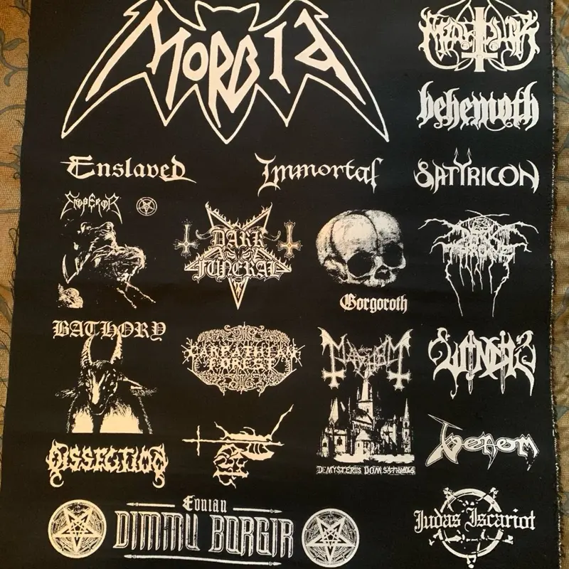 Black metal patches sheet Black metal patches sheet