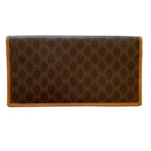 Pre-owned Celine Wallet Small Leather Goods macadam leather long unisex card holder authentic with COA