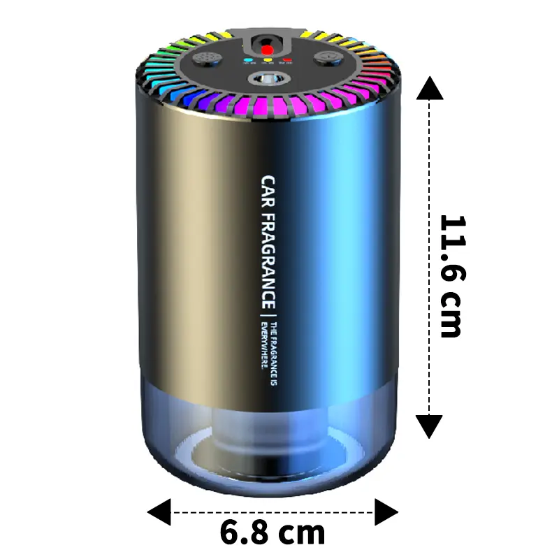 MANTIANXING 50ML Smart Car Aromatherapy Diffuser - Starry Sky Effect, Natural Cologne Purifier, 6.8cm x 11.6cm Car Fragrance Set with Aromatic Citrusy Scent & Calming Aroma