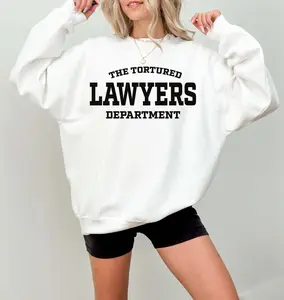 The Tortured Lawyers Department Sweatshirt, Lawyer Era Shirt, Attorney Gift, Unisex Sweatshirts, Graphic Sweatshirt Long Sleeve Tops Pullover