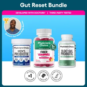 Brycen's Gut Reset Bundle: Men's Probiotic, Bloat & Gas Probiotic + Fiber Gummies by Physician's Choice