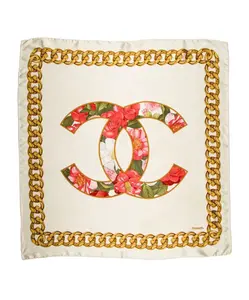 Pre-owned Silk Scarf CHANEL CC Logo 100% Multicolor