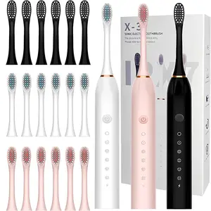 Sonic Electric Toothbrush for Adults, Rechargeable Toothbrush with 6 Brush Heads, 6 Cleaning Modes, IPX7 Waterproof